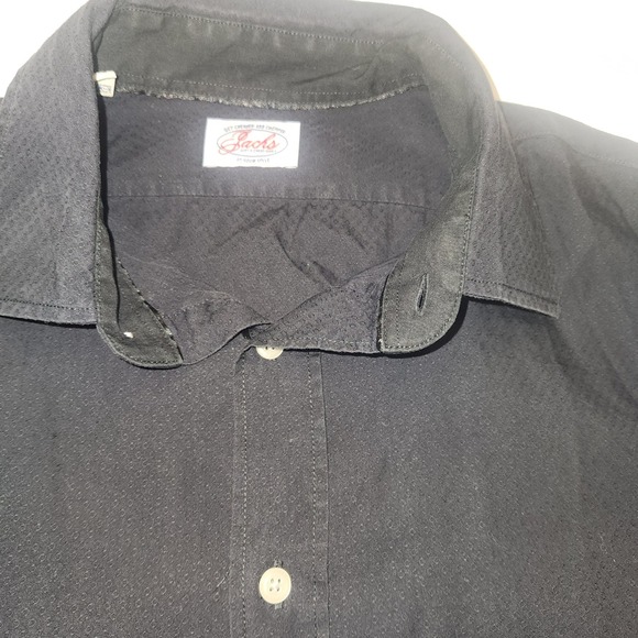 Jachs Just A Cheap Shirt Other - Jachs Just A Cheap Shirt Mens Black Textured Dobby Cotton Button Down 500-25402